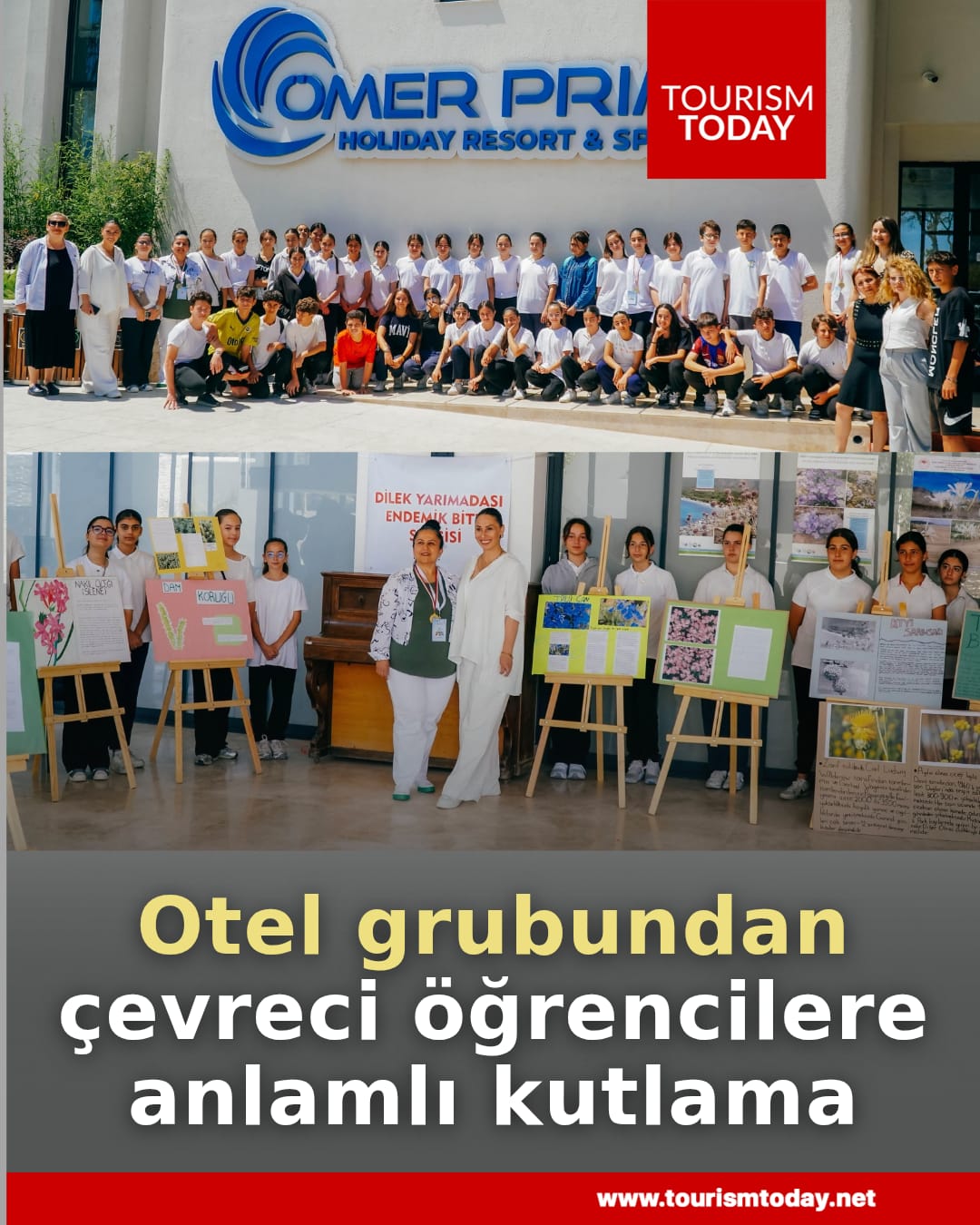 Otel grubundan, çevreci öğrencilere anlamlı kutlama
