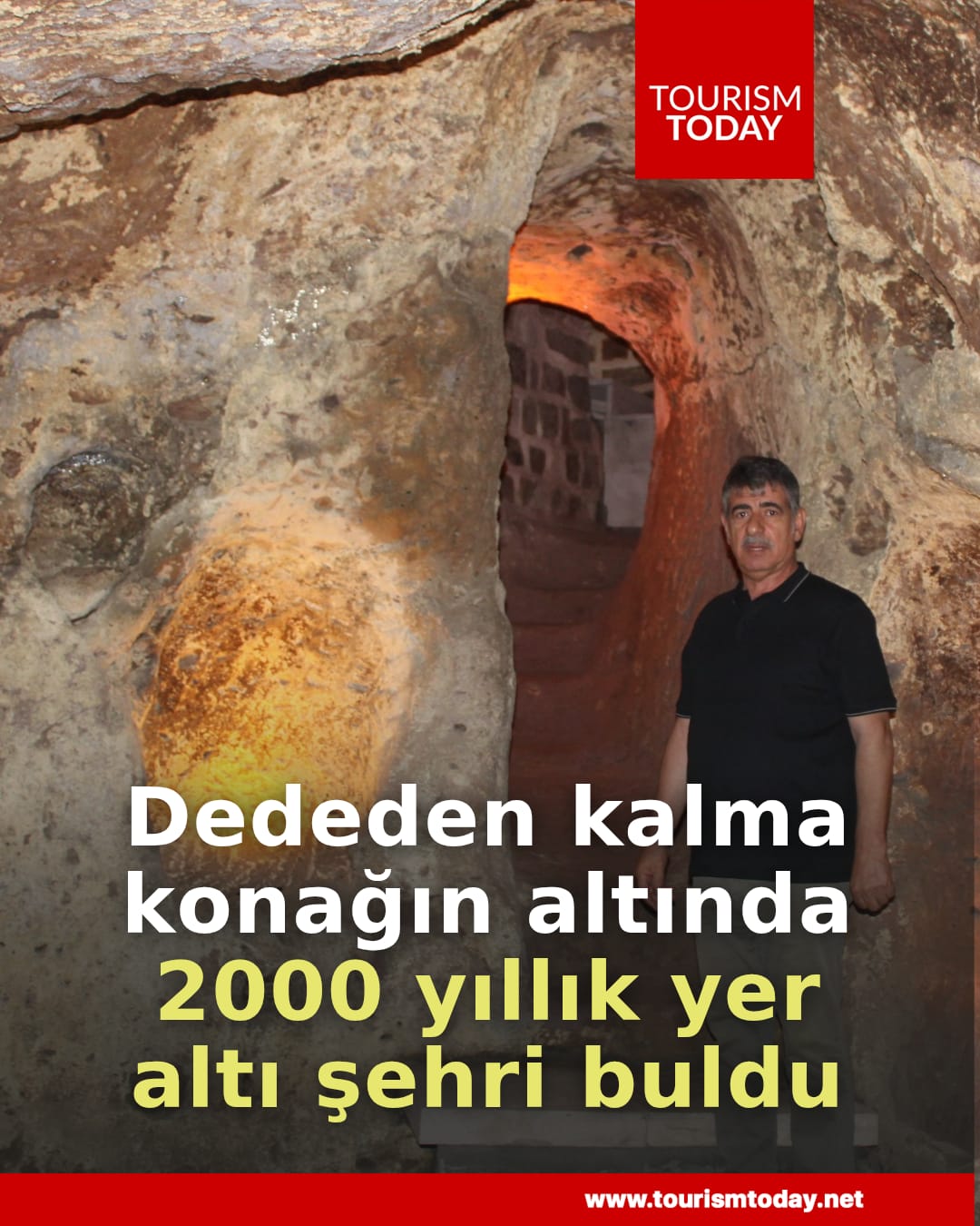 Dededen kalma konağın altında, 2 bin yıllık yer altı şehri buldu
