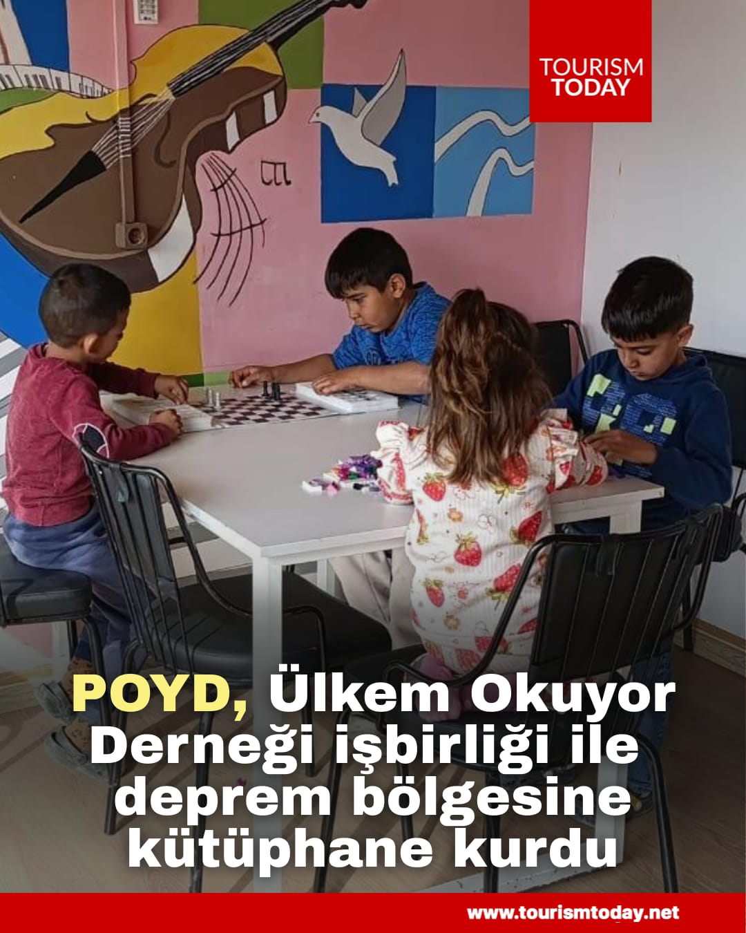 POYD, Ülkem Okuyor Derneği işbirliği ile deprem bölgesine kütüphane kurdu