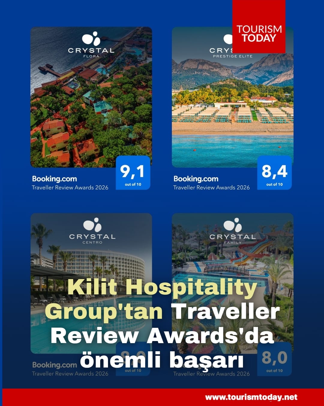 Kilit Hospitality Group'tan, Traveller Review Awards 2026’da önemli başarı  