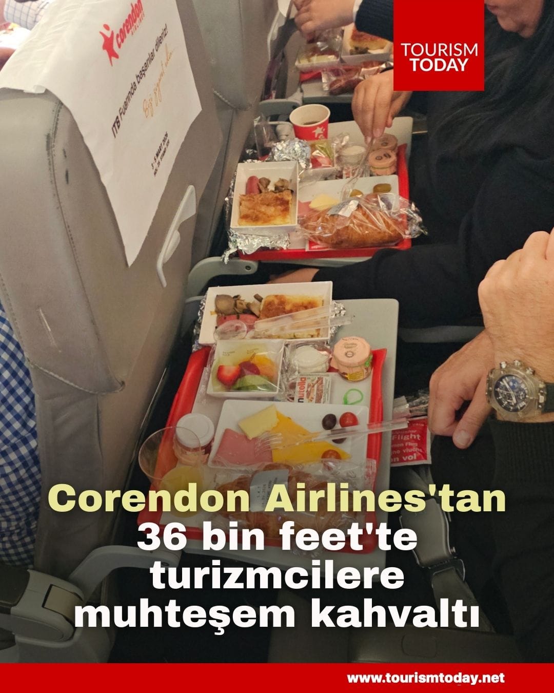 Corendon Airlines'tan 36 bin feet'te turizmcilere muhteşem kahvaltı