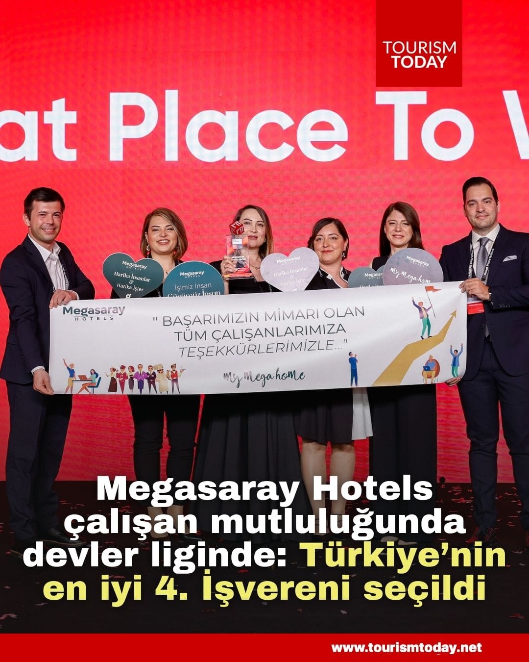 Megasaray Hotels, çalışan mutluluğunda devler liginde: Türkiye’nin en iyi 4. İşvereni seçildi