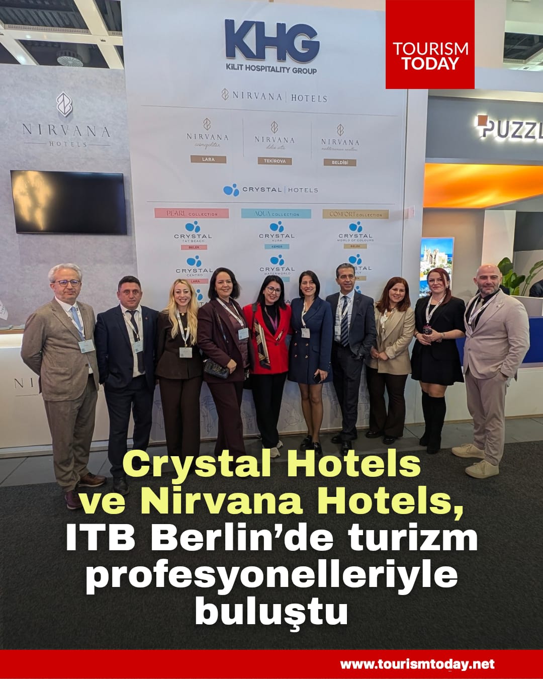 Crystal Hotels ve Nirvana Hotels, ITB Berlin’de uluslararası turizm profesyonelleriyle buluştu