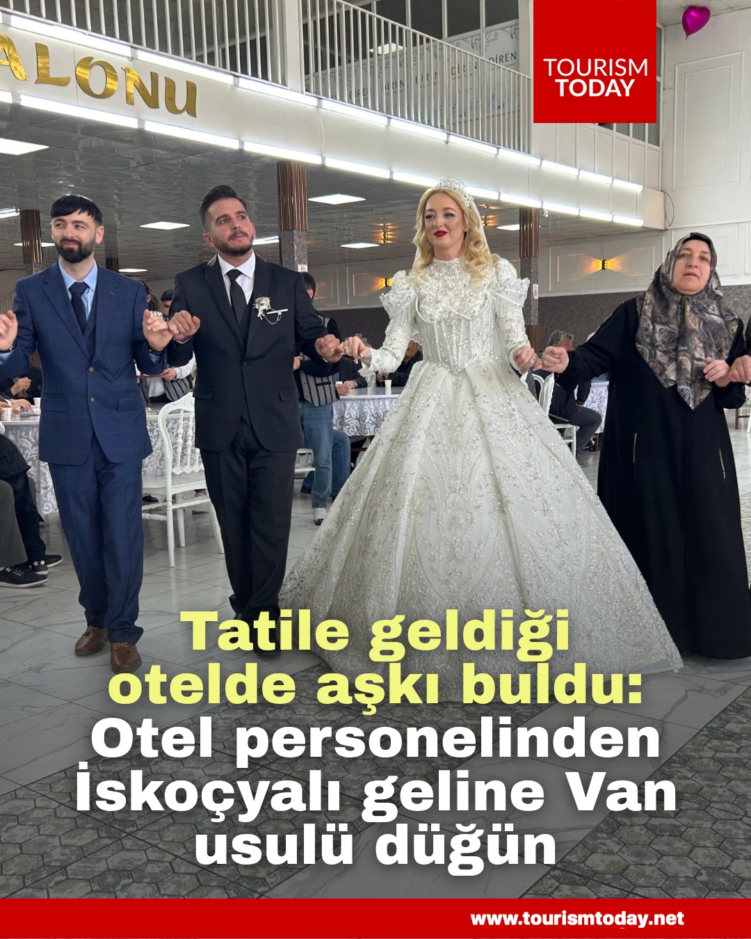 Tatile geldiği otelde aşkı buldu: Otel personelinden İskoçyalı geline Van usulü düğün   