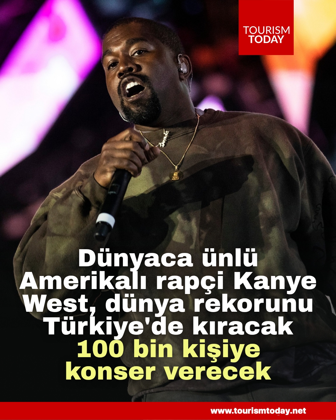 Dünyaca ünlü Amerikalı rapçi Kanye West, dünya rekorunu Türkiye'de kıracak: 100 bin kişiye konser verecek 