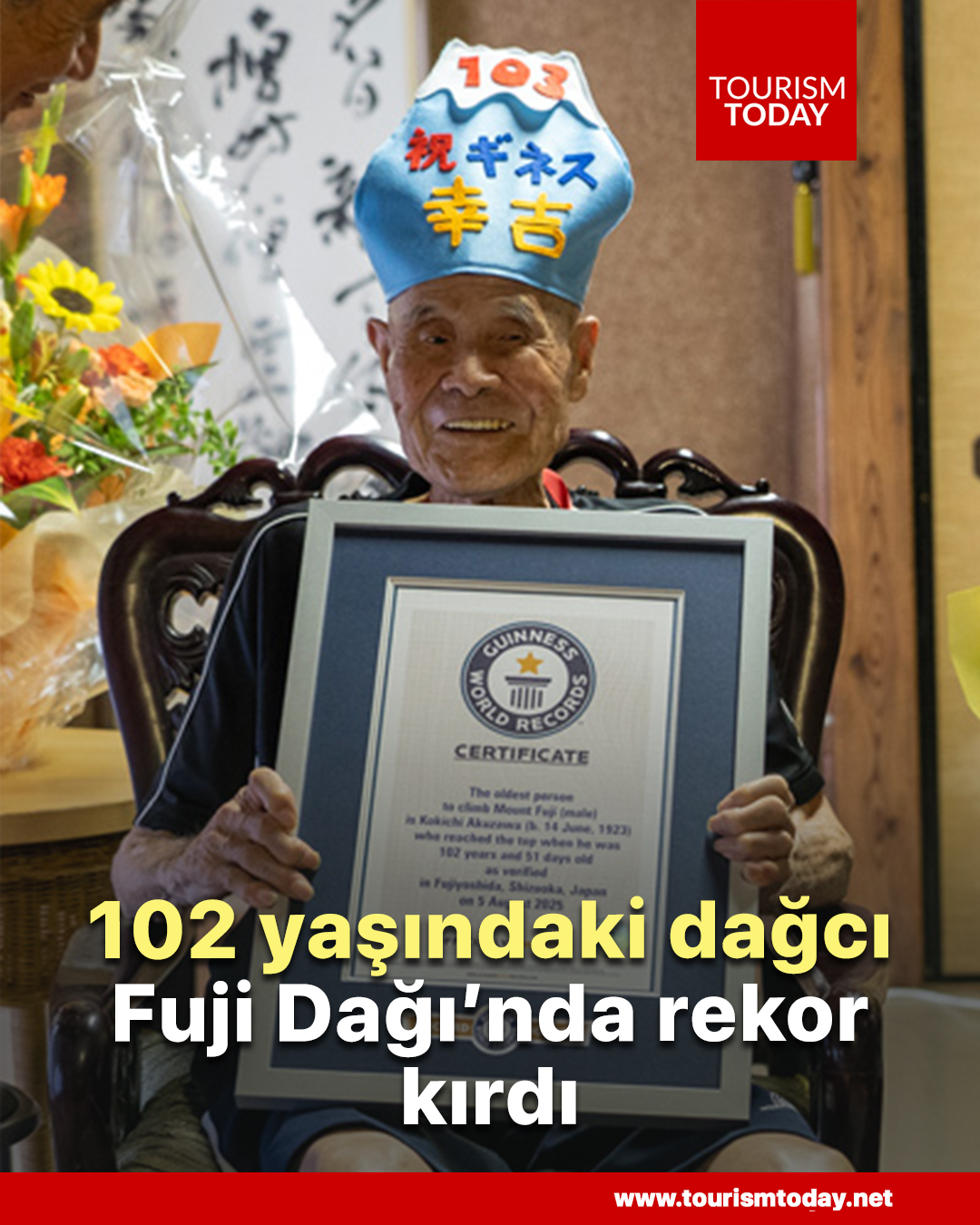 102 yaşındaki dağcı, Fuji Dağı’nda rekor kırdı