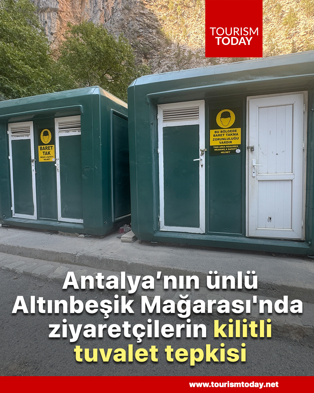 Antalya’nın ünlü Altınbeşik Mağarası'nda ziyaretçilerin kilitli tuvalet tepkisi
