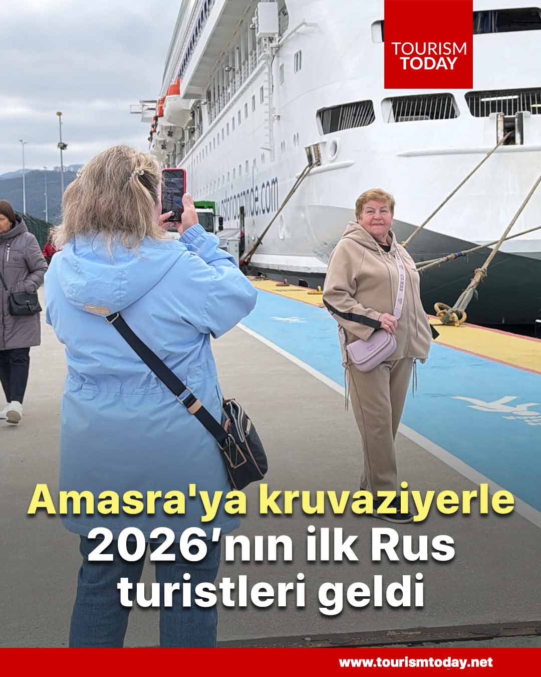 Amasra'ya kruvaziyerle 2026’nın ilk Rus turistleri geldi