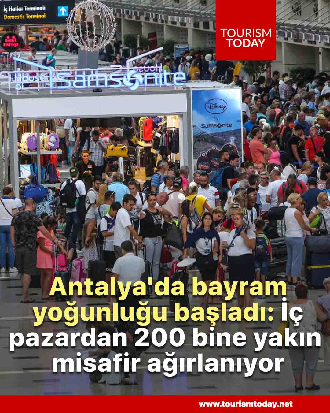 Antalya'da bayram yoğunluğu başladı: iç pazardan 200 bine yakın misafir ağırlanıyor