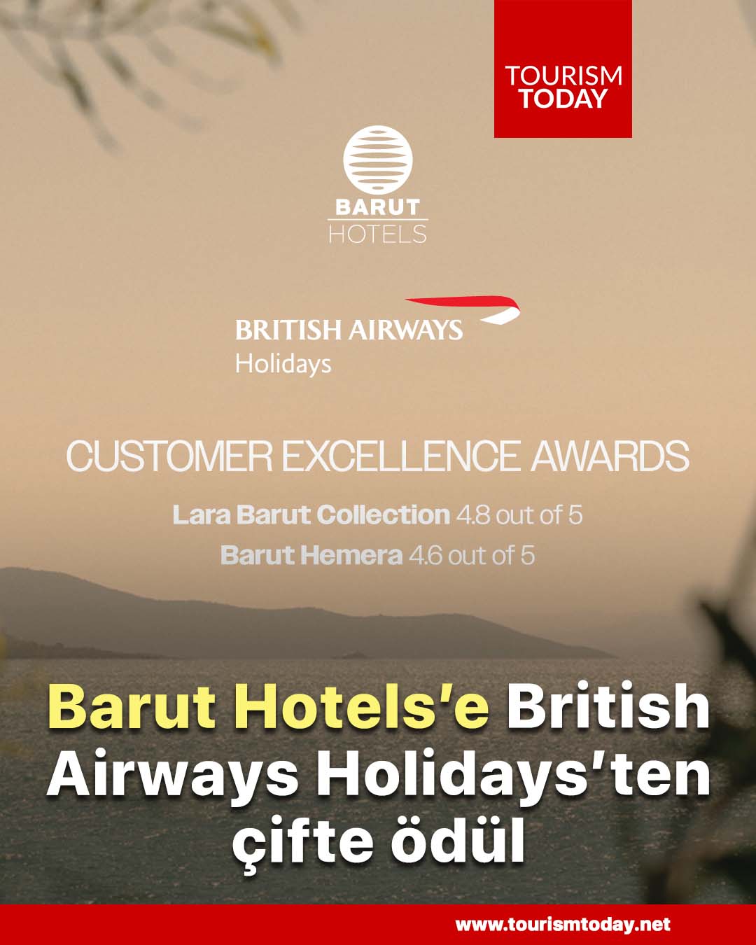 Barut Hotels’e British Airways Holidays’ten çifte ödül