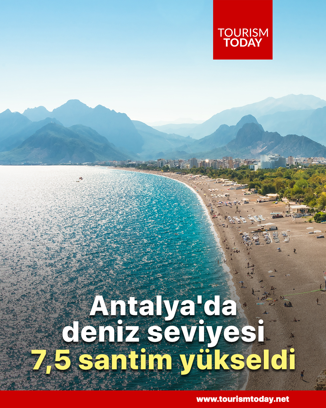 Antalya'da deniz seviyesi 7,5 santim yükseldi