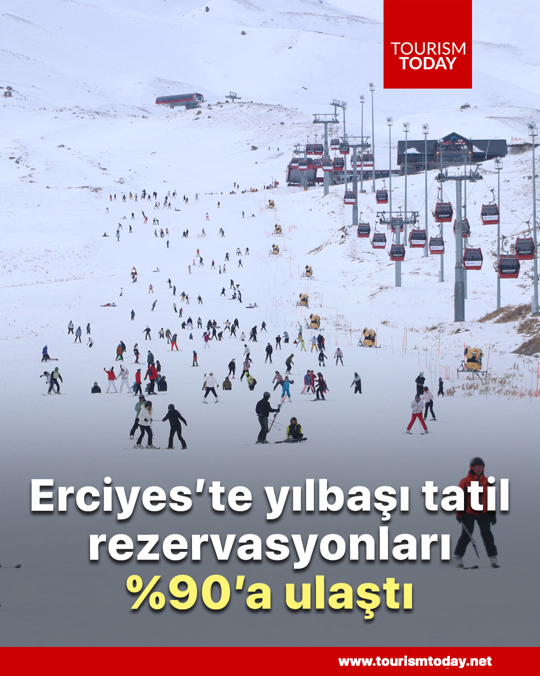 Erciyes’te yılbaşı tatil rezervasyonları %90’a ulaştı