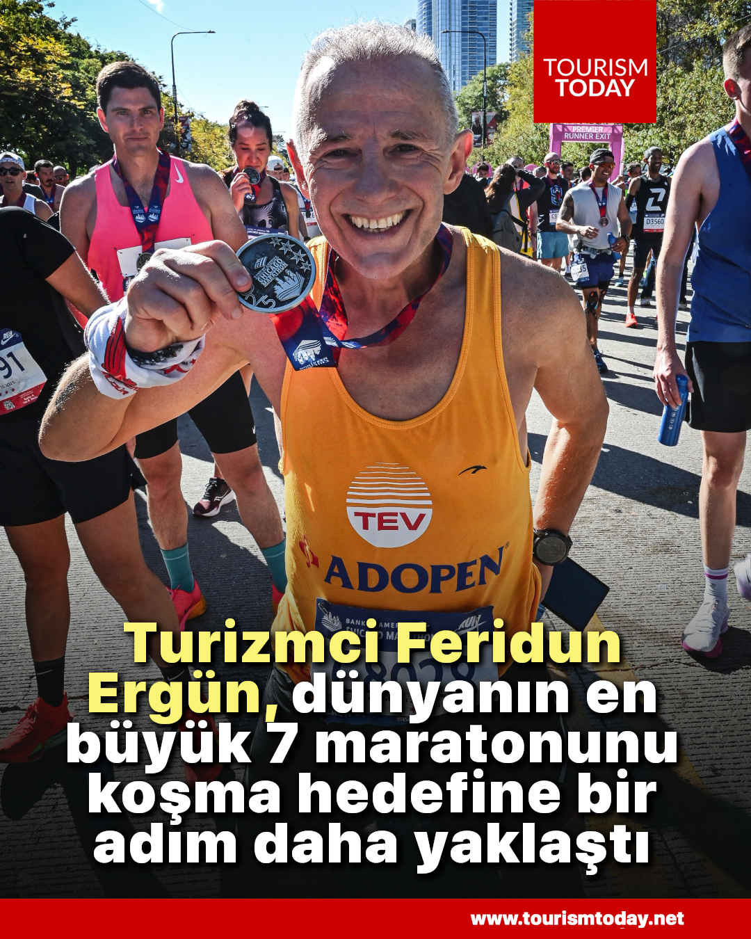 Turizmci Feridun Ergün, dünyanın en büyük 7 maratonunu koşma hedefine bir adım daha yaklaştı