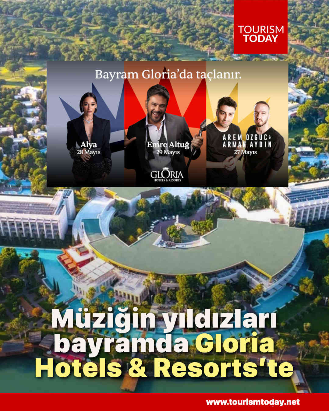 Müziğin yıldızları bayramda Glorıa Hotels & Resorts’te