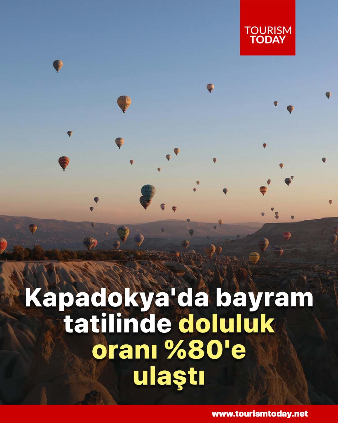 Kapadokya'da bayram tatilinde doluluk oranı %80'e ulaştı