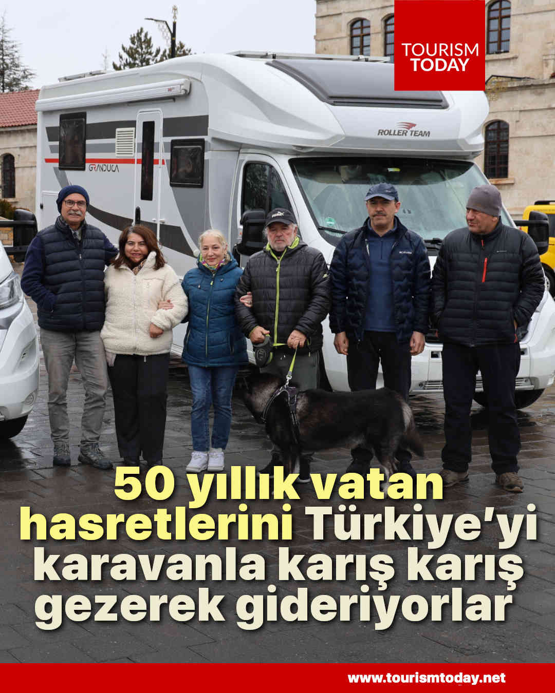 50 yıllık vatan hasretlerini Türkiye’yi karavanla karış karış gezerek gideriyorlar 