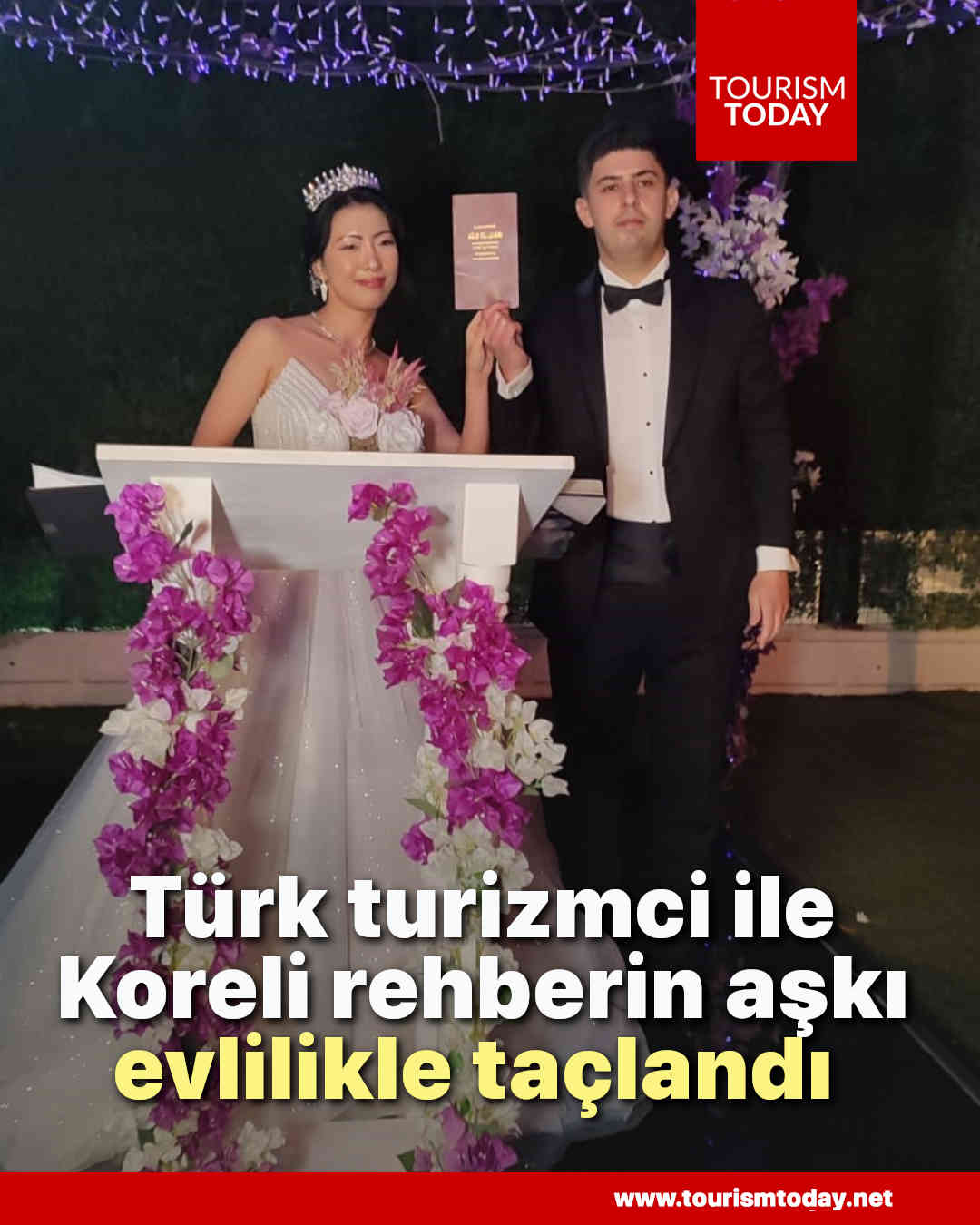 Türk turizmci ile Koreli rehberin aşkı evlilikle taçlandı 