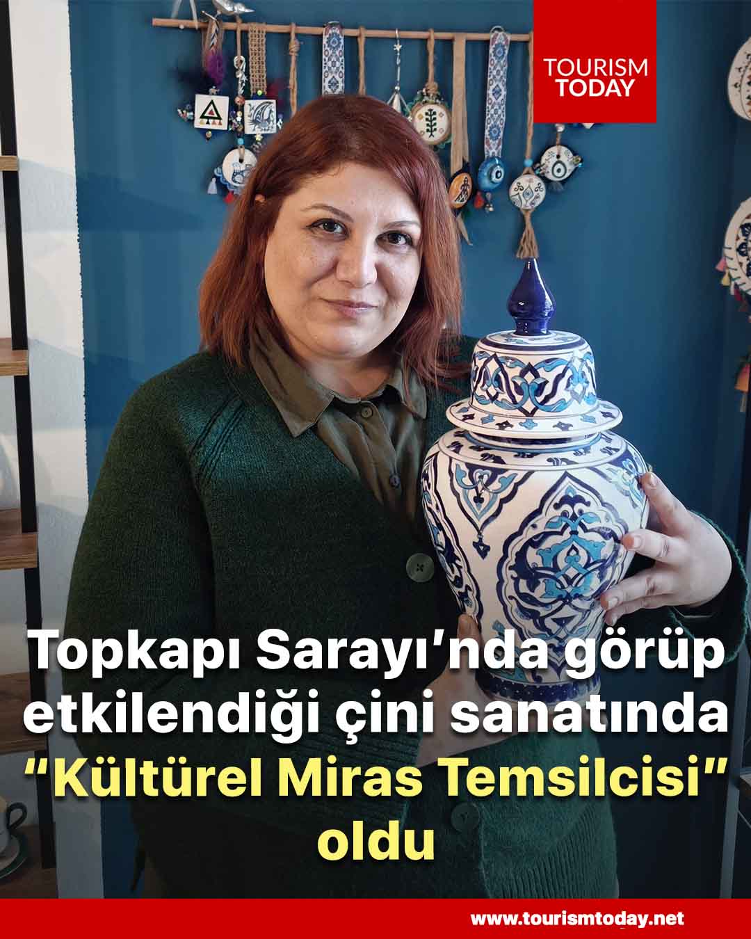 Turist olarak gezdiği Topkapı Sarayı’nda görüp etkilendiği çini sanatında “Kültürel Miras Temsilcisi” oldu