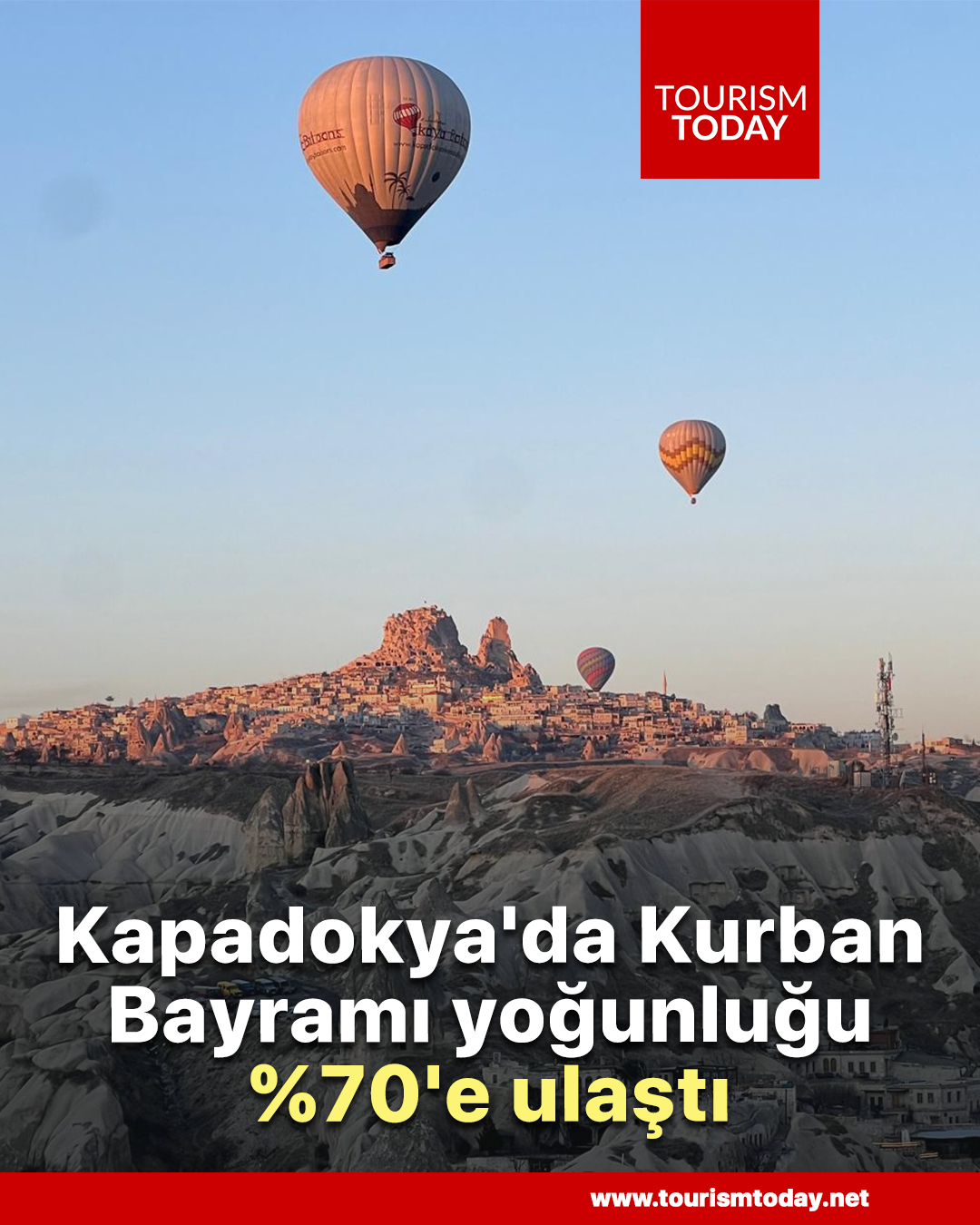 Kapadokya'da Kurban Bayramı yoğunluğu %70'e ulaştı