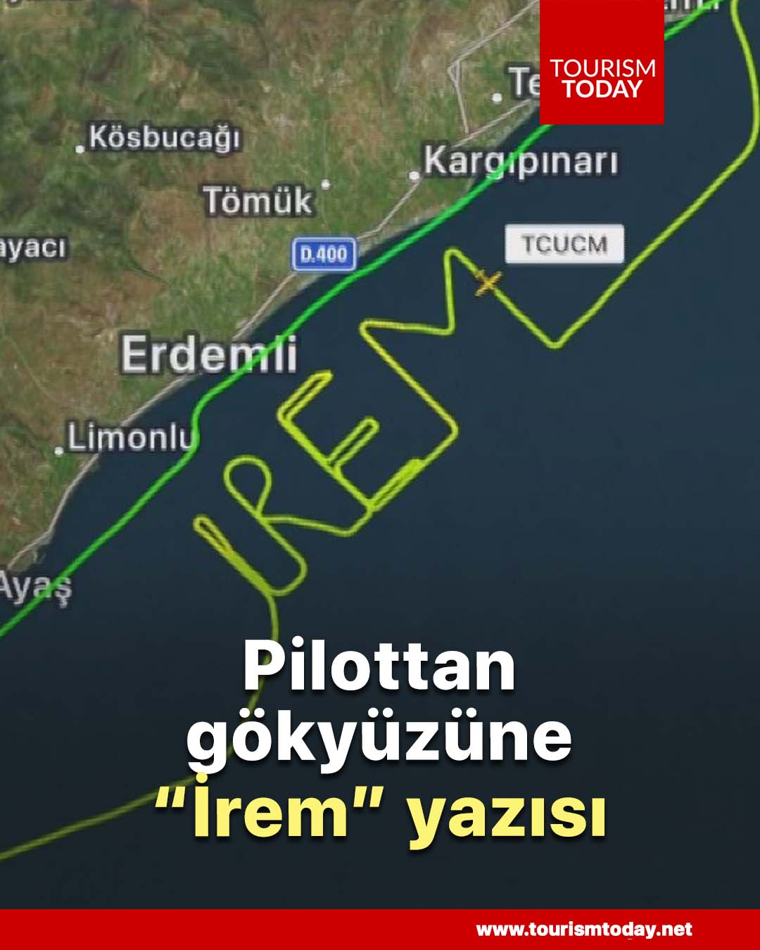 Pilottan gökyüzüne "İrem" yazısı
