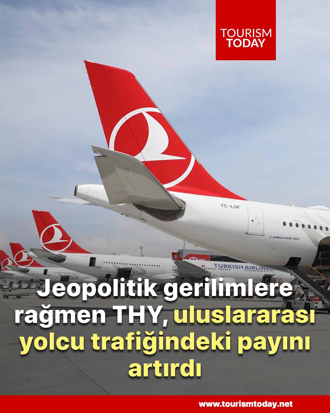 Jeopolitik gerilimlere rağmen THY uluslararası yolcu trafiğindeki payını artırdı