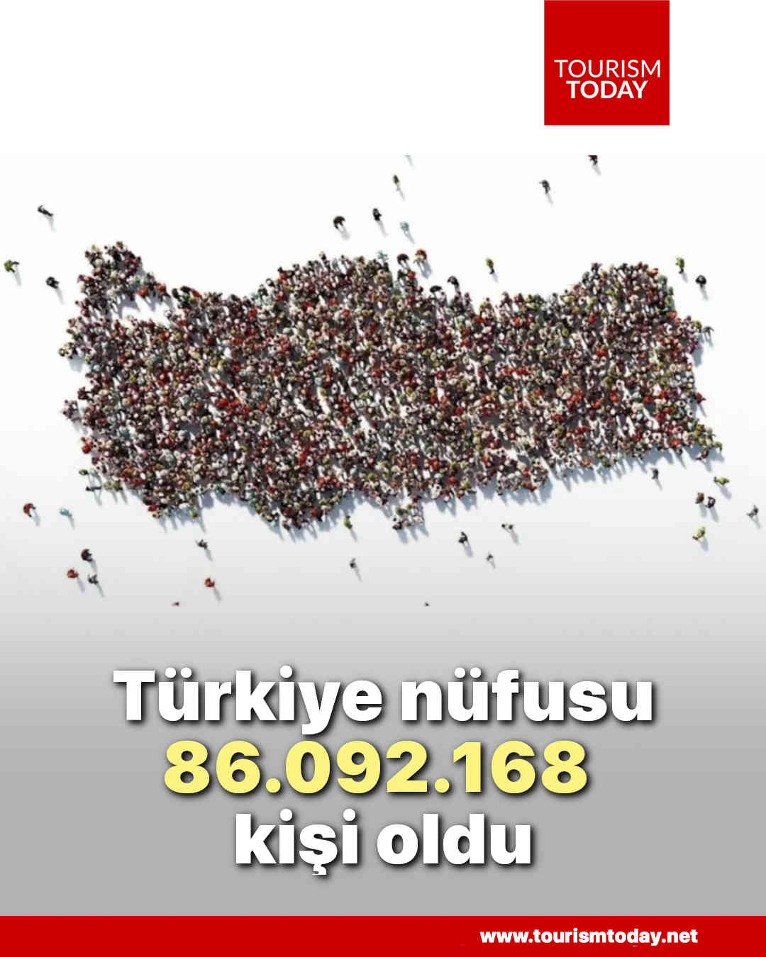 Türkiye nüfusu 86.092.168 kişi oldu