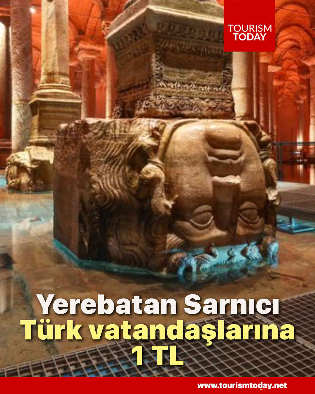 Yerebatan Sarnıcı, Türk vatandaşlarına 1 TL