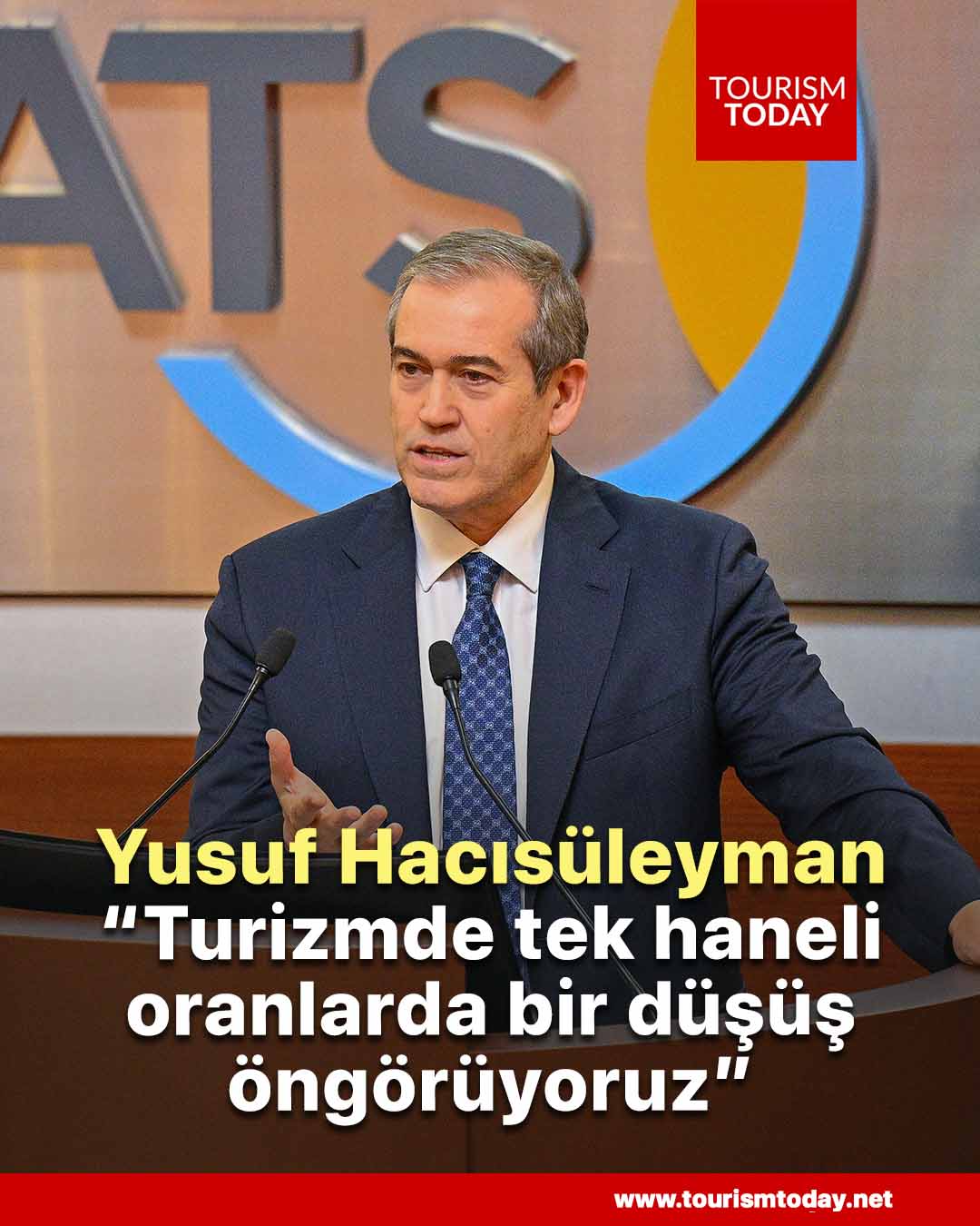 Yusuf Hacısüleyman: “Turizmde tek haneli oranlarda bir düşüş öngörüyoruz”