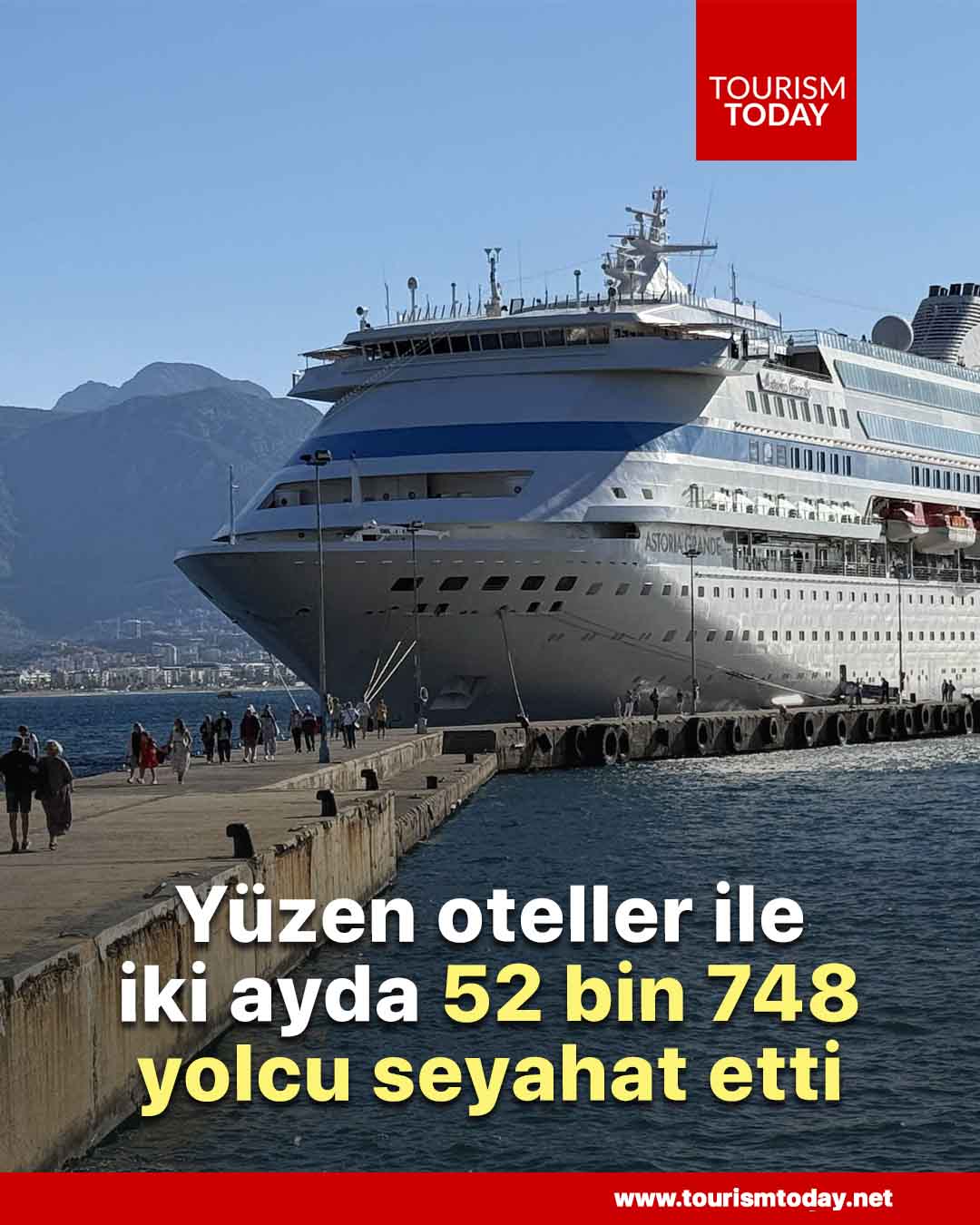 Yüzen oteller ile iki ayda 52 bin 748 yolcu seyahat etti